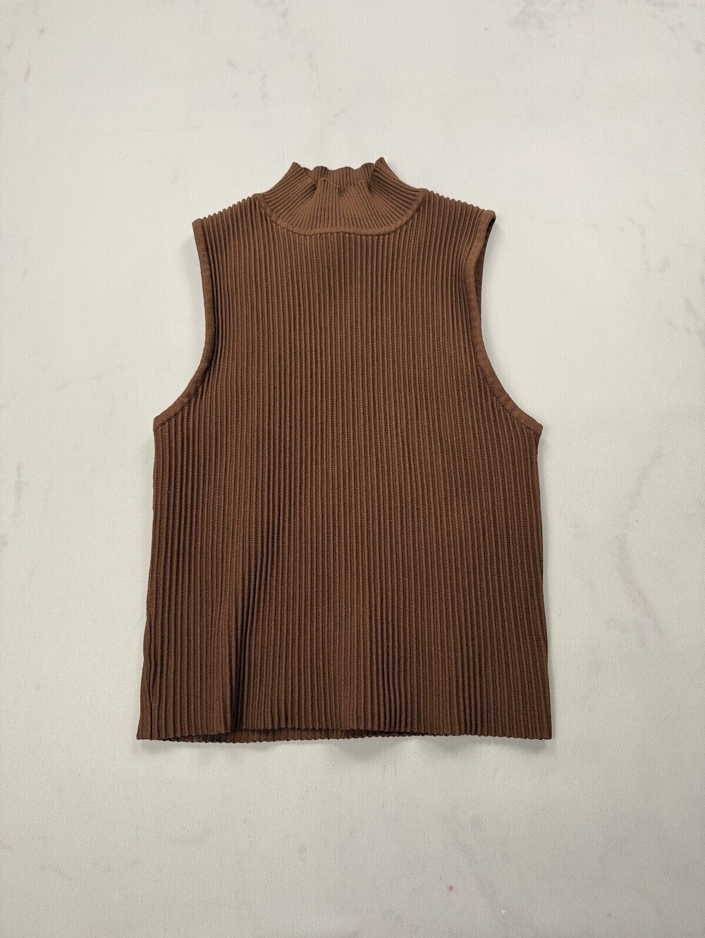 Forever 21 Ribbed Tank Top Brown Modern Fitted - Womens M